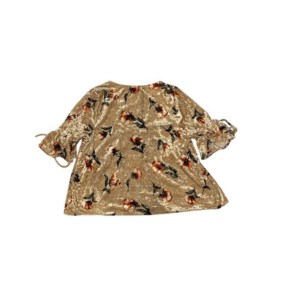 Womens I JOAH Velvet Floral Blouse Size M - Picture 3 of 3